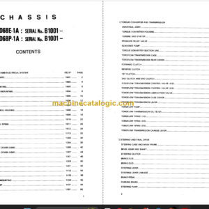 Komatsu D68E-1A D68P-1A Bulldozer Parts Book