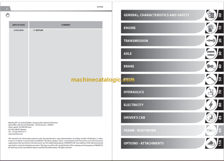 Manitou MT 420 H 57K ST5 S1 Repair Manual