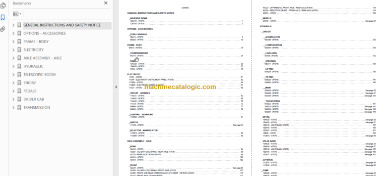 Manitou MT 1235 CP TURBO 10-10 ULTRA Parts Catalogue