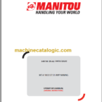 Manitou MT-X 1033 ST S1 AWP MINING OPERATOR'S MANUAL