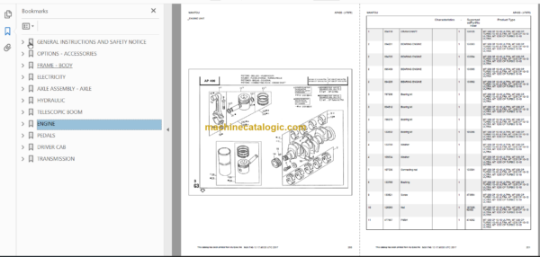 Manitou MT 1235 CP TURBO 10-10 ULTRA Parts Catalogue