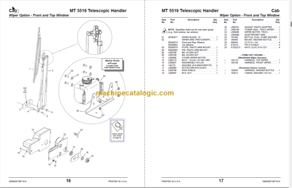 Manitou MT 5519 Parts Manual 50960057