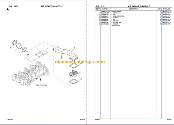 Komatsu WB93S-5 Parts Manual