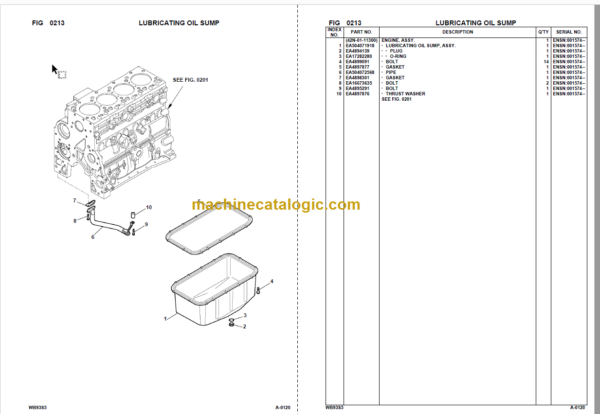 Komatsu WB93S-5 Parts Manual