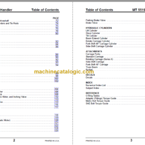 Manitou MT 5519 Parts Manual