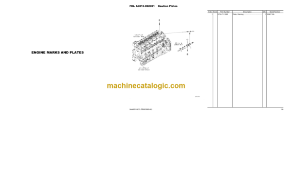 Komatsu PC300LC-8M0 Hydraulic Excavator Parts Book