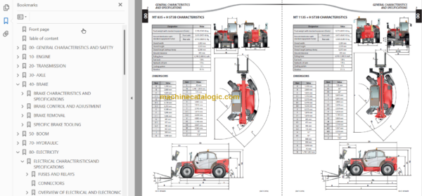 Manitou MT 835-H ST3B Repair Manual