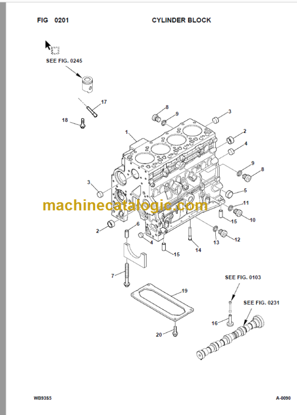 Komatsu WB93S-5 Parts Manual