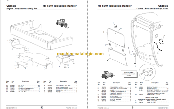 Manitou MT 5519 Parts Manual