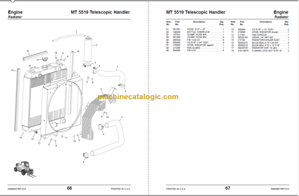 Manitou MT 5519 Parts Manual