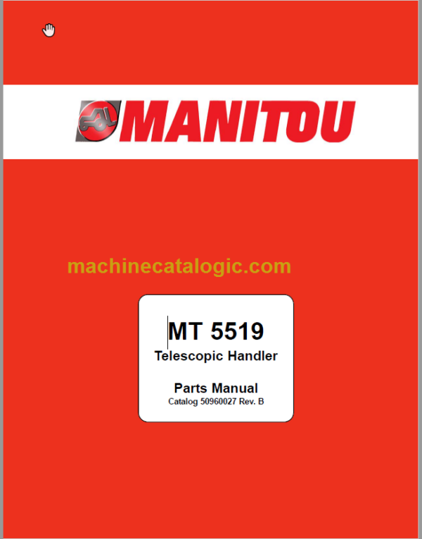 Manitou MT 5519 Parts Manual 50960027B