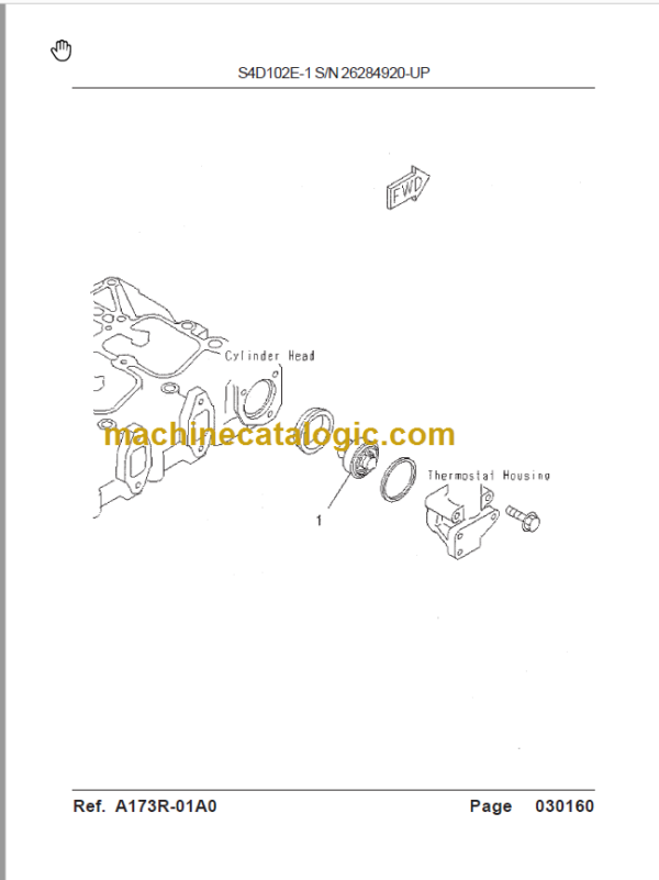 Komatsu PC100F-6Z SN J40001-UP Parts Book