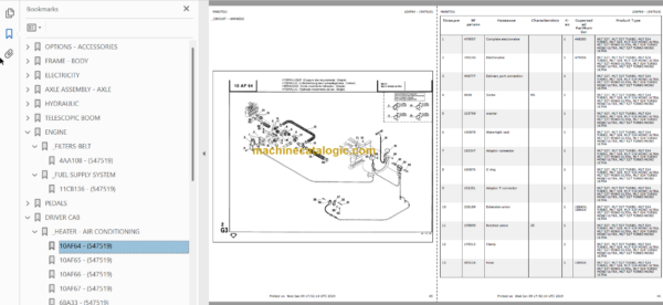 Manitou MT 728 Parts Catalogue