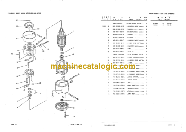 Komatsu FB10EX FB14EX FB15EX FB18EX-7 Parts Catalog