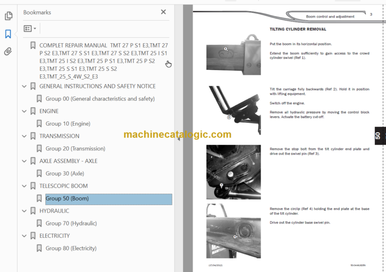 Manitou TMT 25I REPAIR MANUAL