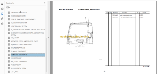 Komatsu PC210-10M0 PC201LC-10M0 Hydraulic Excavator Parts Book N730001- And Up