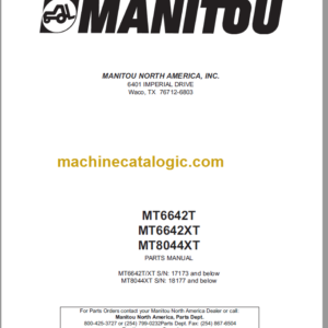 Manitou MT 6642T Parts Manual