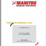 Manitou MT-X 1030S MINING AWP Repair Manual