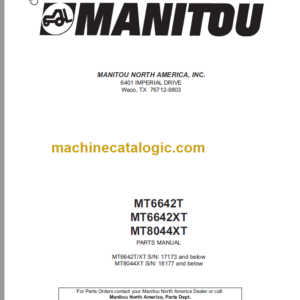 Manitou MT 8044XT Parts Manual