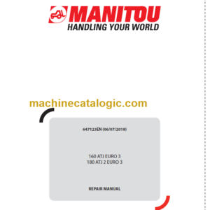 Manitou 180 ATJ 2 EURO 3 Repair Manual