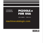Komatsu PC200LC-8 FOR USA Hydraulic Excavator Parts Book