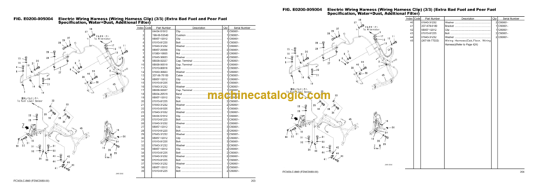 Komatsu PC300LC-8M0 Hydraulic Excavator Parts Book