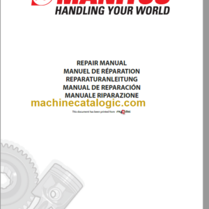 Manitou 100 SC 2 Repair Manual