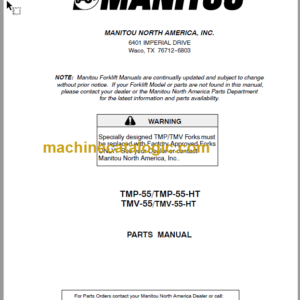 Manitou TMP-55 TMP PARTS MANUALS