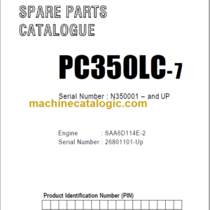 Komatsu PC350LC-7 Spare Parts Catalogue