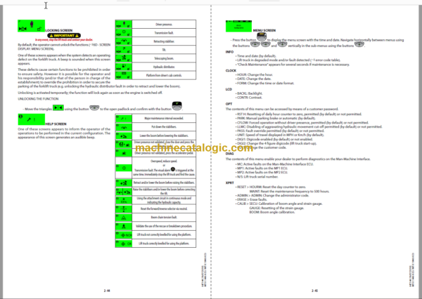 Manitou MT-X 1440 A E3 OPERATOR'S MANUAL