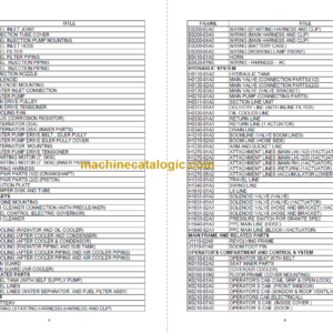 Komatsu PC350LC-7 Spare Parts Catalogue