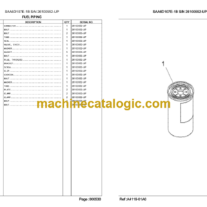 Komatsu PC200F-8 Hydraulic Excavator Parts Book