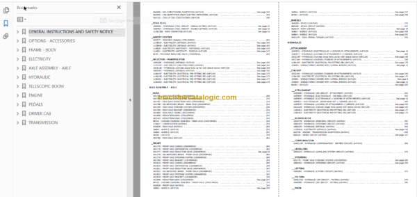 Manitou MT 1840 H E3 Genuine Parts Catalogue