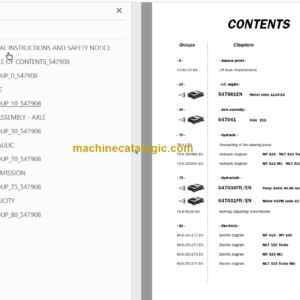 Manitou MT 620 S B-E2 Repair Manual