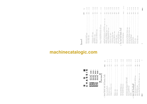 Komatsu D20S Q-3 D21S Q-3 Hydraulic Excavator Parts Book