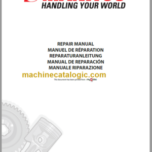 Manitou MT-X 1030 S Turbo S4 E3 MT-X 732 SD E3 Repair Manual 647376EN