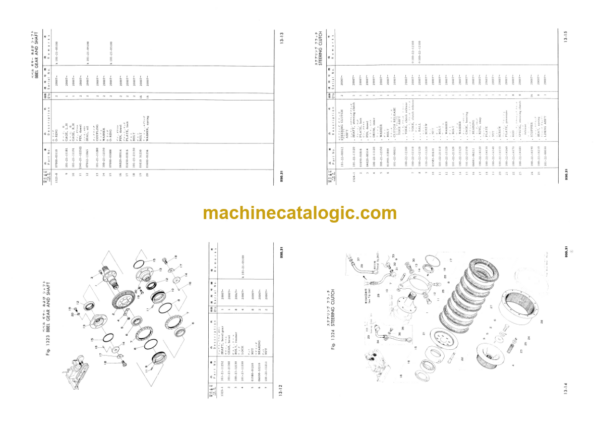 Komatsu D20S Q-3 D21S Q-3 Hydraulic Excavator Parts Book