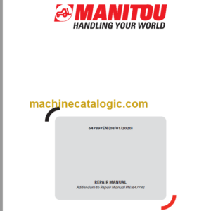 Manitou MT-X 733 S1 MINING Repair Manual