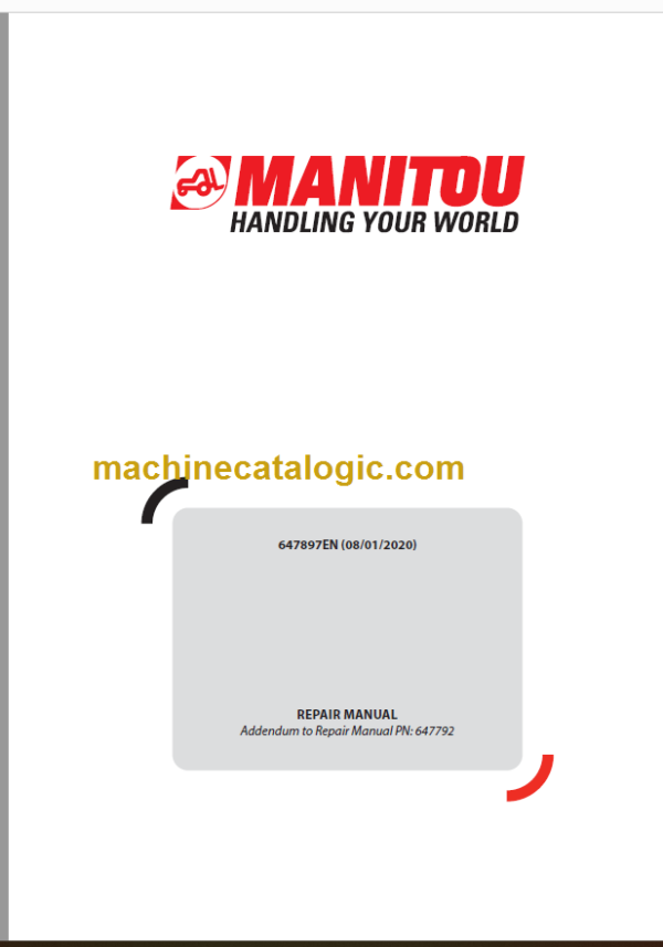 Manitou MT-X 733 S1 MINING Repair Manual
