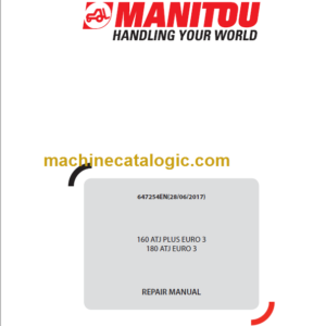 Manitou 160 ATJ PLUS EURO 3 REPAIR MANUAL