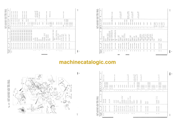 Komatsu D20S Q-3 D21S Q-3 Hydraulic Excavator Parts Book