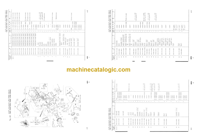 Komatsu D20S Q-3 D21S Q-3 Hydraulic Excavator Parts Book