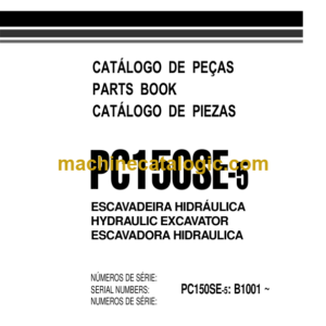 Komatsu PC150SE-5 Hydraulic Excavator Parts Book