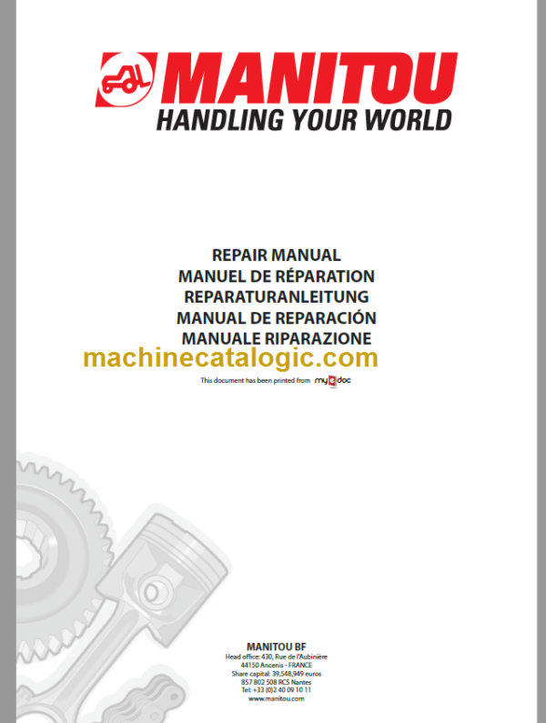 Manitou 120 SC 2 Repair Manual