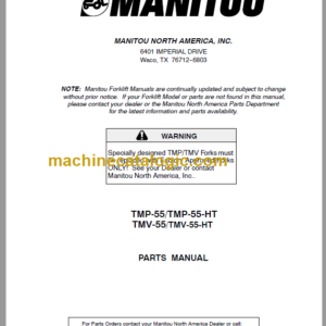 Manitou TMP-55TMP (809866Rev.03-10) PARTS MANUALS