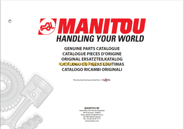 Manitou MT 420 H TSS ST5 S1 Parts Catalogue