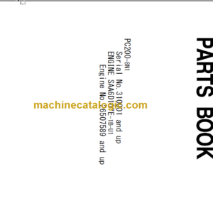 Komatsu PC200-8N1 Engine Parts Book