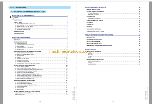 Manitou MT 835 H ST3B OPERATOR'S MANUAL