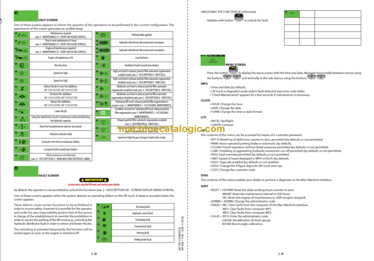 Manitou MT 1135 H ST3B OPERATOR'S MANUAL