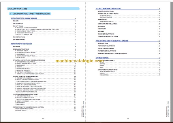 Manitou MT 1335 H ST3B OPERATOR'S MANUAL